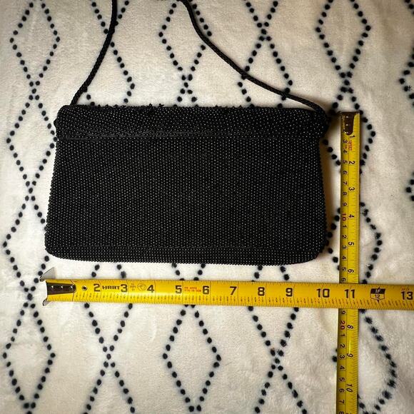 Vintage black beaded shoulder bag - Picture 6 of 6